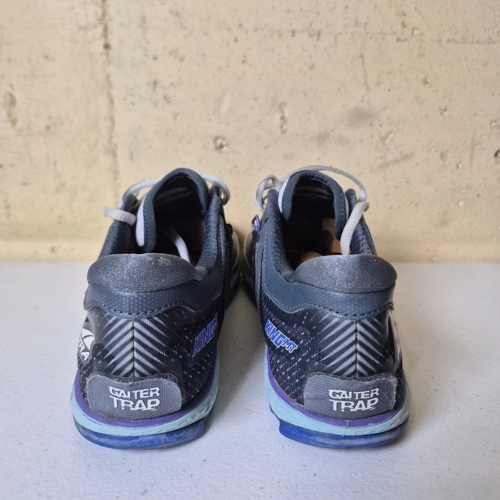 Altra King MT 2 Trail Running Shoes Womens 9.5 Gray Blue Vibram *No Strap*